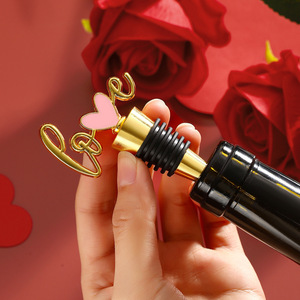 Takumori Love Wine <b>Stopper</b> Gold Metal Sealing <b>Bottle</b> Plug For Valentine Wedding Party Gift - Product Image 4