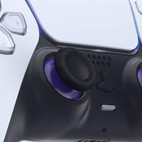 Manettes de remplacement eXtremeRate violet et noir pour manettes PS5 et PS4
