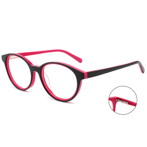 Elegante acetato gafas marcos para los niños estilo redondo aceptar gafas <span class=keywords><strong>de</strong></span> <span class=keywords><strong>sol</strong></span> lente marcos ópticos - Product Image 2