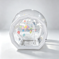 Dôme à bulles transparent gonflable avec tunnel de grimpette et souffleur d'air silencieux, tente à bulles en PVC transparente pour location de fête d'anniversaire
