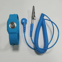 Kabel Grounding PU Konduktif 2.40m, Gelang Anti-statis Silikon yang Dapat Disesuaikan, Gelang ESD, Tali Pergelangan Tangan Antistatis untuk Ruang Bersih