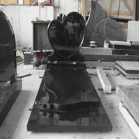 Chine Usine directe de pierre tombale en granit noir Monument de pierres tombales de cimetière en pierre naturelle moderne pour l'utilisation de jardin commémoratif en plein air