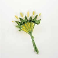 Fleurs artificielles en PE, mini-têtes de lys calla réalistes, fleurs de lys calla faites à la main pour les fournitures de mariage et d'événements DIY