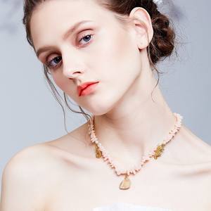 Versatile collana di gioielli in stile spiaggia ghiaia conchiglia ciondolo lunga catena per clavicola da donna - Product Image 2