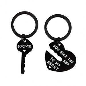 Llaveros de Lujo en Forma de Corazón de Aleación Metálica en Oferta para Parejas - Regalos Lindos y Ligeros para Festivales y Cumpleaños - Product Image 1