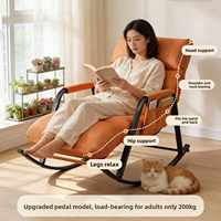 Chaise ergonomique résistante aux rayures, rembourrage épais à double couche, repose-pieds réglable sur 5 niveaux, mobilier de maison, appartement
