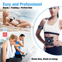 Appareil d'entraînement musculaire EMS rechargeable six-en-un, stimulateur d'abdominaux, masseur TENS OEM, vente chaude