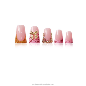 <span class=keywords><strong>Uñas</strong></span> postizas de pato de marca privada, hechas a mano, de cobertura completa, acrílicas, con punta ancha acampanada para pedicura de fiesta en la playa de <span class=keywords><strong>verano</strong></span> - Product Image 2
