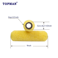 Rouleau de peinture en polyester à âme phénolique lisse jaune de 9 pouces pour cadre de cage - Fabricant OEM industriel de Guangzhou 3