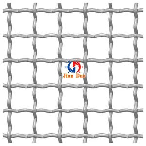 Machinery safety guards crimped galvanised square wire mesh 10mm