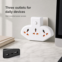 Prise de conversion universelle industrielle en ABS avec 2 ports USB-A et 1 port Type-C pour le Vietnam et l'Afrique 110-250V