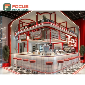 ชั้นวางกาแฟแบบร่วมสมัย ชั้นวางถุงเมล็ดกาแฟทรงสูง ลายไม้ ชั้นวางโชว์สินค้าในร้าน - Product Image 6