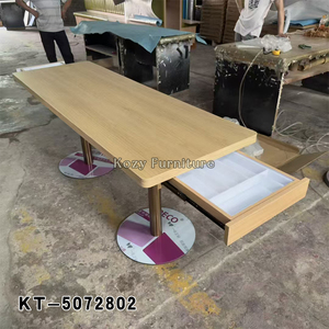 Mesa de Centro Moderna, Ecológica y Duradera, con Cajones Rectangulares para Almacenamiento, Ideal para Cafeterías, Restaurantes de Comida Rápida y Salas de Estar - Product Image 4