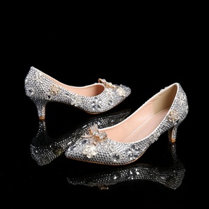 New rhinestones high-<b>heeled</b> <b>sandals</b> fashionable luxurious wedding banquet party women dresses pointed stiletto high-<b>heeled</b> shoes - Product Image 6