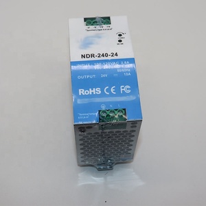 INPUT <span class=keywords><strong>100</strong></span>-240VAC curseur potentiomètre DC24V interrupteur alimentation <span class=keywords><strong>EDR</strong></span> NDR-240W-24VDC mince LED pilote 10A 5A/48V 20A/12V - Product Image 1