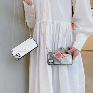 Yeni moda toptan fiyat Handphone cüzdan zinciri kadın cep telefonu çanta & kılıflar