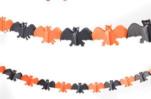 Vòng Hoa Halloween Băng Rôn Giấy Lớn Dây Treo Hình Dơi Bí Ngô Bóng Ma Trang Trí Tiệc - Product Image 2