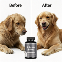 FortiFlora Custom Salmon Bites Soft Chews untuk Anjing Probiotik Multivitamin Omega 3-6-9 Dukungan Imunitas Asam Lemak OEM