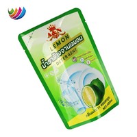 Pochette à bec latéral de haute qualité sac d'emballage de détergent à lessive de savon personnalisé en plastique 850ml pochette debout pour liquide vaisselle