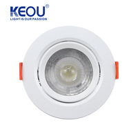 Spot LED encastrable 7W en polycarbonate, 4000K/6500K/3000K, à angle réglable