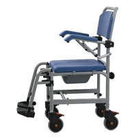 Chaise de douche et de toilette en métal certifiée CE RAFU RF4023A, hauteur réglable, 3 tailles de siège, pliable