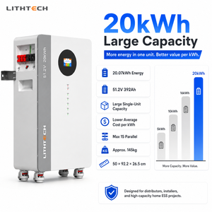 Batería de 10kwh, 15kwh, 20kwh con 10 Años de Garantía, 48V, Almacenamiento de Energía en el Hogar, Iones de Litio para Sistema Solar - Product Image 4