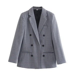 Giacca da donna nuova Plaid <span class=keywords><strong>doppiopetto</strong></span> donna autunno Top 5 colori - Product Image 6