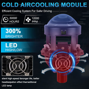 JHS Bi Led Laser Projecteur Lentille 2.5 pouces Une Tasse K112 Haut Bas Faisceau 6500k Étanche 60w Ampoules De Phare De Voiture - Product Image 4