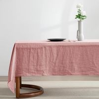 Nappes rectangulaires 100% lin, lavables en machine, pour dîners, buffets, fêtes, restaurants, Thanksgiving
