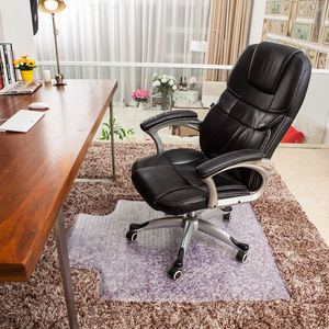 Tapis de chaise de bureau en PVC souple et durable, tapis de sol transparent antidérapant pour la maison, facile à enrouler, style moderne, lavable - Product Image 2