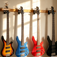Fourniture d'usine en gros 5 cordes guitare basse peuplier corps manche en érable guitare basse électrique accepter OEM ODM Logo personnalisé