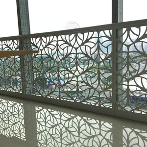 Outdoor Balcony Aluminum <strong>Metal</strong> <strong>Handrail</strong> Carved Design Aluminum <strong>Handrail</strong> - Product Image 2