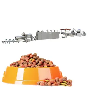 Automatic Pet Food Machine Making Dog Food Double Screw Extruder Processing Line Machine Factory Price