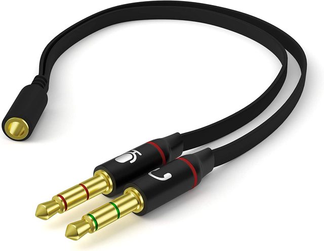 Headphone Splitter for Computer 3.5mm Male to 2 Female Audio Y Splitter