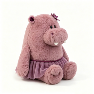 Peluche hippopotame ballerine personnalisée, peluche hippopotame tutu, jouet en peluche hippopotame - Product Image 3