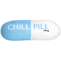 Nouveauté : Coussin en peluche en forme de capsule de pilule relaxante, rembourré en coton PP doux, jouet en peluche amusant anti-stress, décoration pour canapé et lit, cadeau