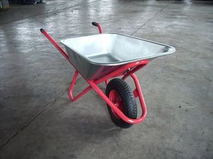 WB6404 عربة ثقيلة مع حمولة ، 85L ، بناء حديقة بعجلات هوائية 8 بوصة - Product Image 6