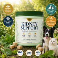 Complexe Herbal Poria Plantain Eucommia pour le Soutien Rénal des Chiens – Complément à Croquer Quotidien à la Lécithine pour les Voies Urinaires – OEM