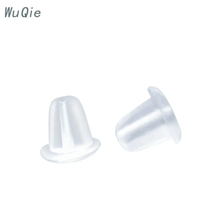 Wuqie Soft and Safety Kunststoff Gummi Ohrringe Back Stopper Clean Silikon Ohrring Rücken für Schmuck Zubehör