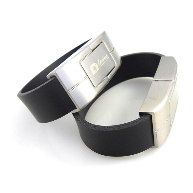 New Fashion Design Popular Leather Wristband USB Pendrive 64gb Bracelet Usb Flash Drives Corporate Gift
