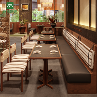 Canapés et tables en bois de style chinois personnalisés, de luxe et modernes, pour hôtels, restaurants et cafés.