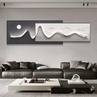 Décoration murale abstraite minimaliste moderne de luxe encadrée pour salon, tableaux suspendus superposés pour fond de canapé, sensation haut de gamme