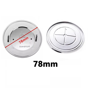 Emblèmes de capot avant et de coffre arrière de voiture 74mm 78mm 82mm, 2 broches, base chromée + autocollant en aluminium pour E30 E39 E46 E60 E90 X3 X4 X5 - Product Image 3