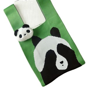 Bolso Pequeño de Poliéster Tejido a Mano con Diseño Creativo de Panda Gigante, con Dos Aberturas en la Muñeca, para el Trabajo y Viajes Diarios - Product Image 5