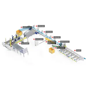Automatische Holzpaletten-Trenn säge-und Stapler maschinen linie