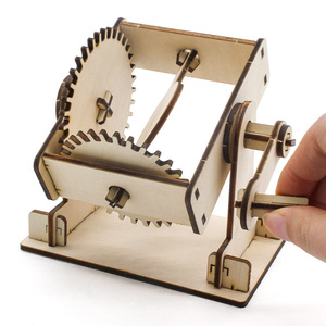 Kit de modelo de engranajes de madera, juguete educativo de ciencia de montaje manual para niños, juego de construcción de formas geométricas para aprendizaje STEM de 7 a 9 años - Product Image 1