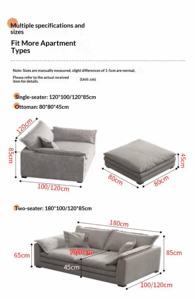 Sofá de Lujo para Sala de Estar, Hermoso Sofá, Sofá de Terciopelo Italiano, Sofás de Lujo Modernos, Sofá en Forma de L, Sofá Elegante - Product Image 3