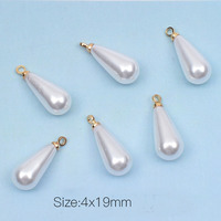 Bijoux à bricoler soi-même faits à la main accessoires de fabrication blanc goutte d'eau forme Imitation perle pendentif breloque