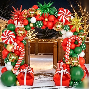 Hot Sale Christmas Latex <b>Balloon</b> <b>Arch</b> Set Red Green White Candy Home Outdoor Christmas Scene Decorations - Product Image 1