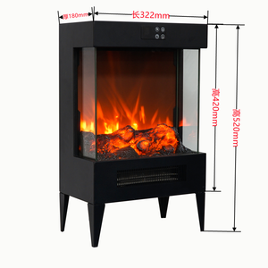 Cheminée électrique réaliste à flamme à <span class=keywords><strong>trois</strong></span> côtés de 17 pouces 1500W Installation facile de l'armoire à domicile pour la décoration de salon - Product Image 6